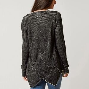 BKE Black and Cream Women's Cardigan